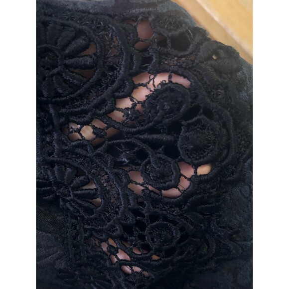 1990s-Y2K GUNNE SAX Jessica McClintock LACE Cut Out Brocade Dress. xS-S. As Is - Picture 9 of 10